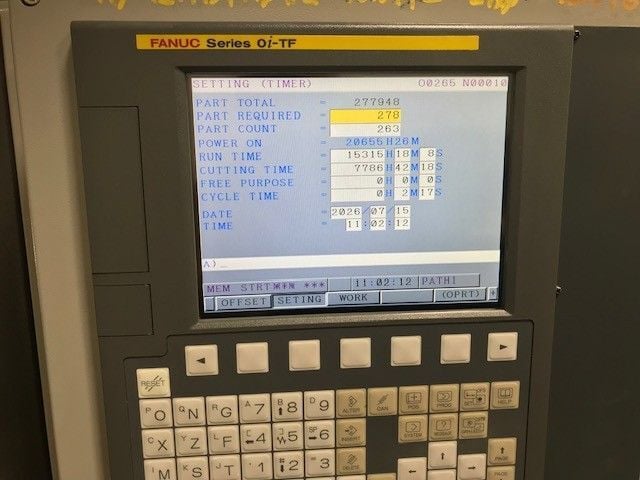 Tsugami #M08SY, CNC lathe, 8" chuck, 2.5" bar, 11" diameter, 14.96" length, 4500 RPM, 14.8 HP, 12 turret - Image 6