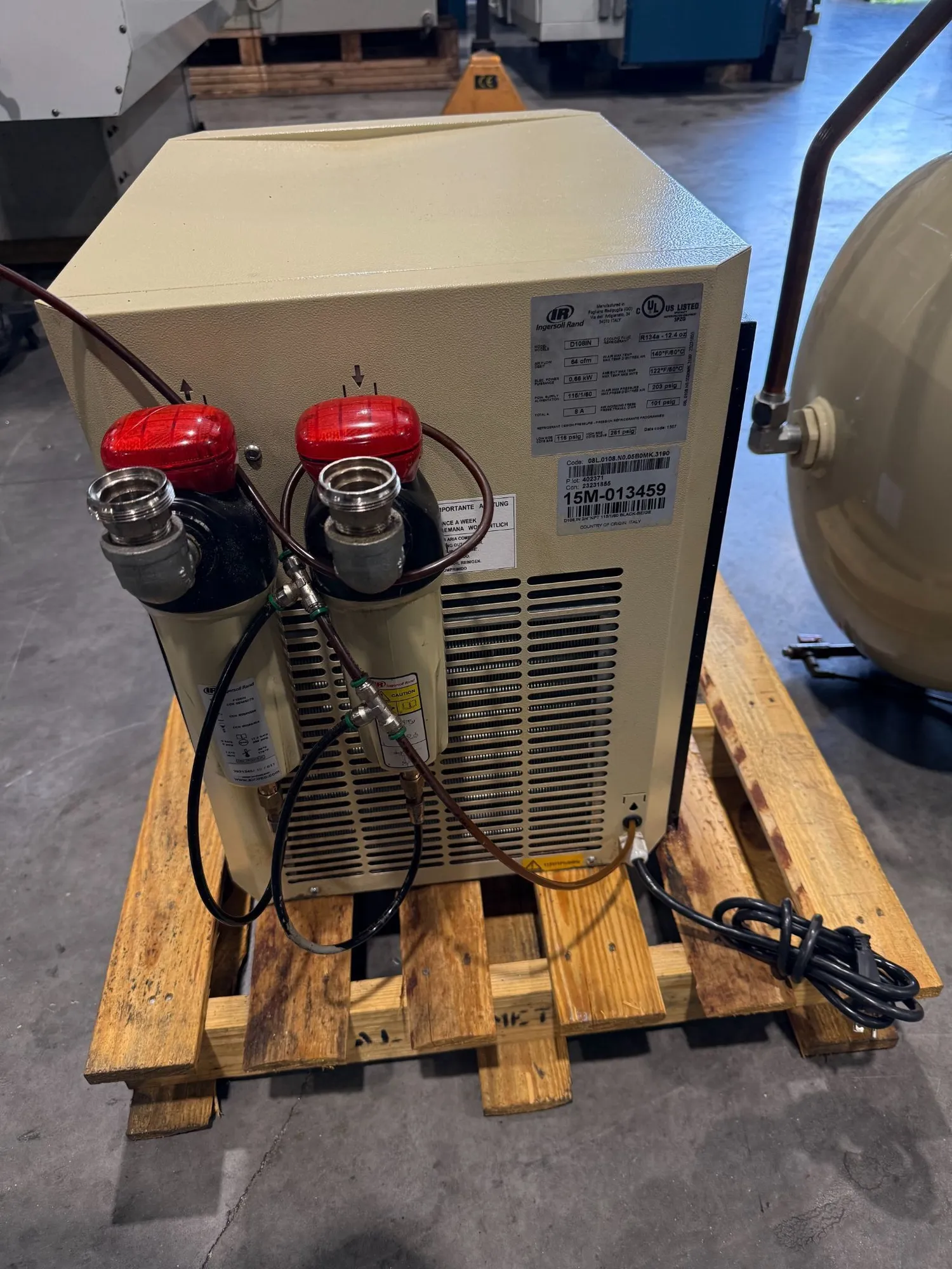 59-99 CFM, 125 psi, Ingersoll-Rand #UP6S-25-125, rotary screw air compressor, 25 HP, 120 gallon tank, D108IN - Image 8