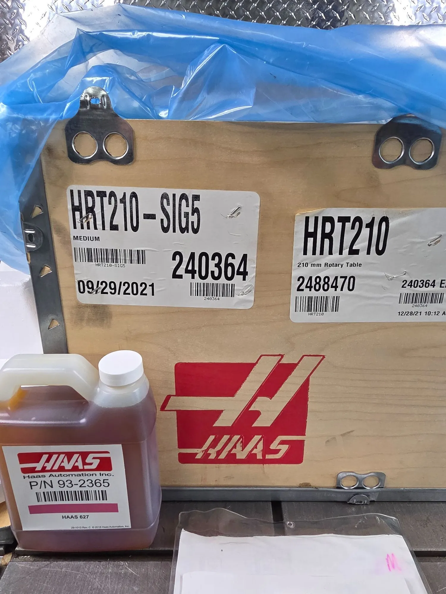 8.27" Haas #HRT-210, brushless 4th axis CNC rotary table, 160 ft.lb. torque, 200 ft.lb. brake, 6 T-slots - Image 6