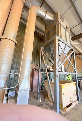 6000 cfm Dust Collector, 20 HP fan, 16" Clarkes rotary airlock, Norfab quick-fit ducting & blow pipe - Image 3