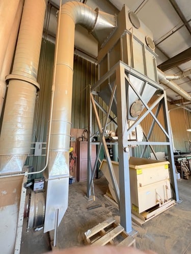 6000 cfm Dust Collector, 20 HP fan, 16" Clarkes rotary airlock, Norfab quick-fit ducting & blow pipe - Image 4