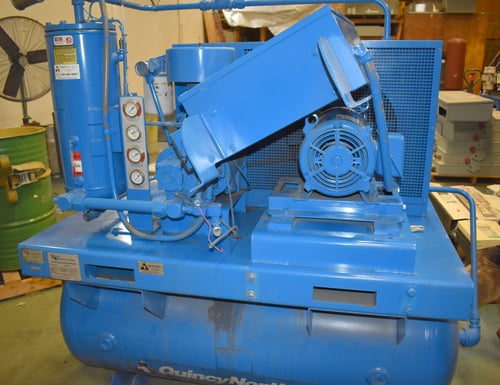 57 cfm, 100 psig, Quincy Northwestern #F15-V, Rotary Screw Air Compressor, 15 HP, 460 V., electrical panel - Image 5