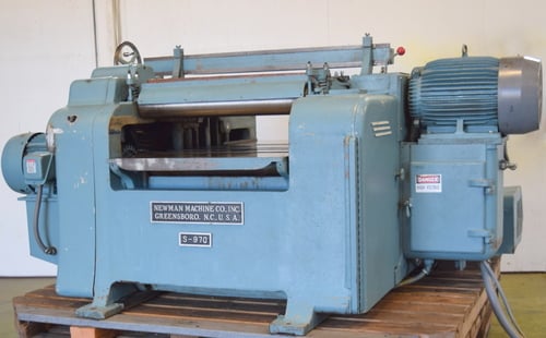 36" x 7" Newman Whitney #S-970, Double Surfacer Planer, helical heads, 40 HP & 30 HP, 3500 RPM, 33-98 FPM - Image 8