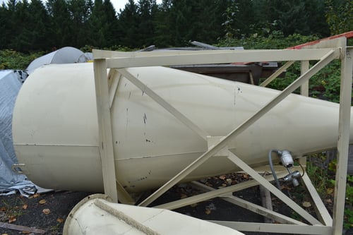 54" Dust Cyclone, 13' long, 13" inlet, 14" top outlet, 12" bottom discharge, ladder & platform, 4' stand - Image 8