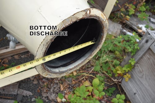 54" Dust Cyclone, 13' long, 13" inlet, 14" top outlet, 12" bottom discharge, ladder & platform, 4' stand - Image 9