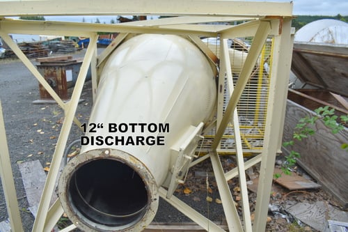 54" Dust Cyclone, 13' long, 13" inlet, 14" top outlet, 12" bottom discharge, ladder & platform, 4' stand - Image 10