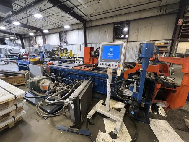 4" Pines #CNC-100-LH, CNC dual spindle tube bender, 195° max bend, 4" x .109" wall steel, 4" x .065" wall - Image 1