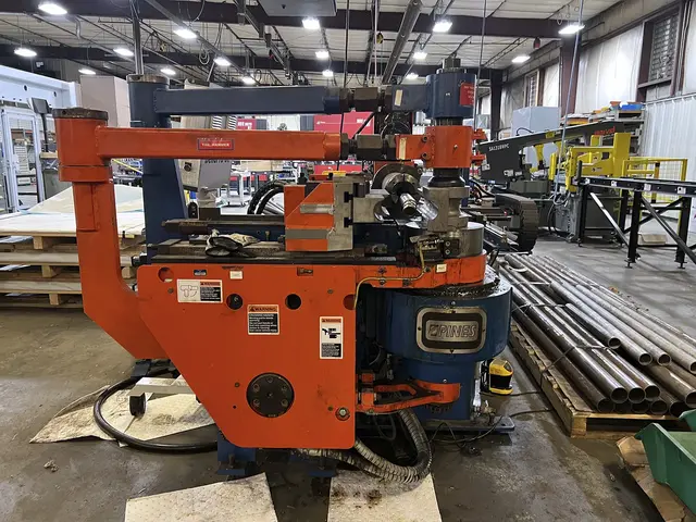 4" Pines #CNC-100-LH, CNC dual spindle tube bender, 195° max bend, 4" x .109" wall steel, 4" x .065" wall - Image 7