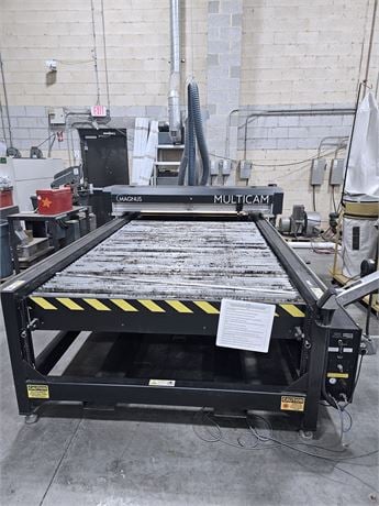 Multicam #Magnus-510HD, CO2 laser, 62" x 122" work area, 450 watt, 2000 lb. table capacity, chiller, vision - Image 3
