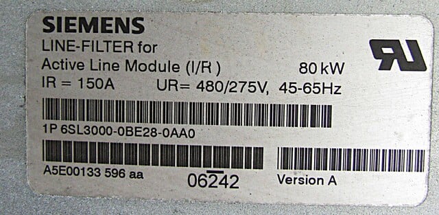 100 HP Siemens, Sinamics-6SL3130-7TE28-OAA1, AC Variable Frequency Drive, 133 amps, 600 Volts - Image 4