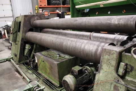1" x 10' Roundo #PS360, 3-Roll Pyramid / Initial Pinch Hydraulic Plate Roll, 14.5" roll diameter, 40 HP, 1989 - Image 5