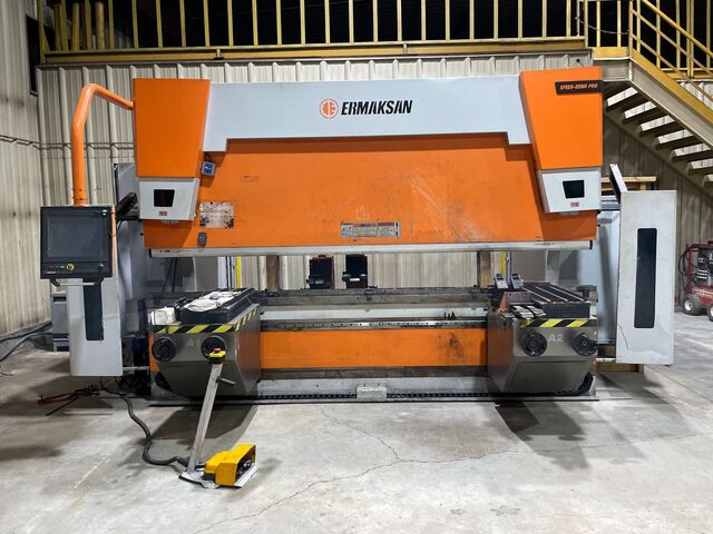 242 Ton, Ermaksan #Speed-Bend-Pro, CNC press brake, 12' overall, 128" between housing, 10.8" stroke, 21.7" - Image 1