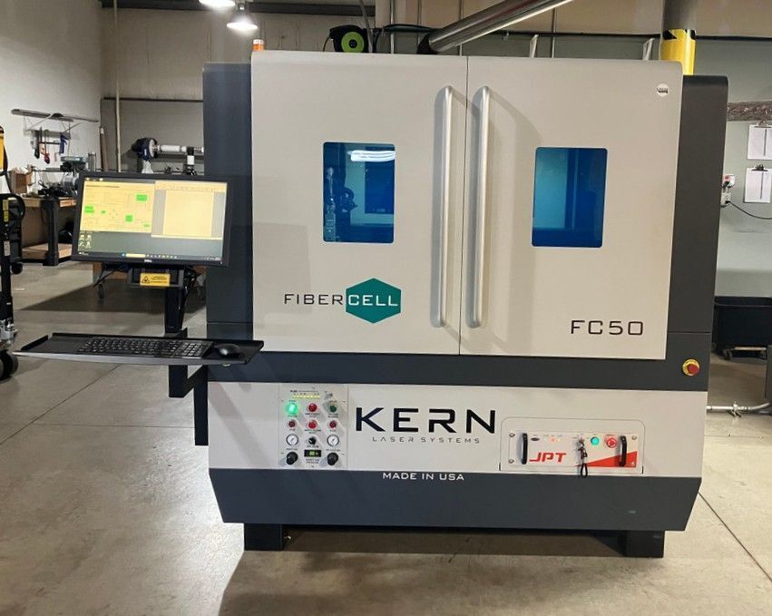 Kern #FiberCell-FC50, CNC fiber laser, 1000 watt, 52" x 50" table, 20"/sec cutting speed, 100 micron fiber - Image 3