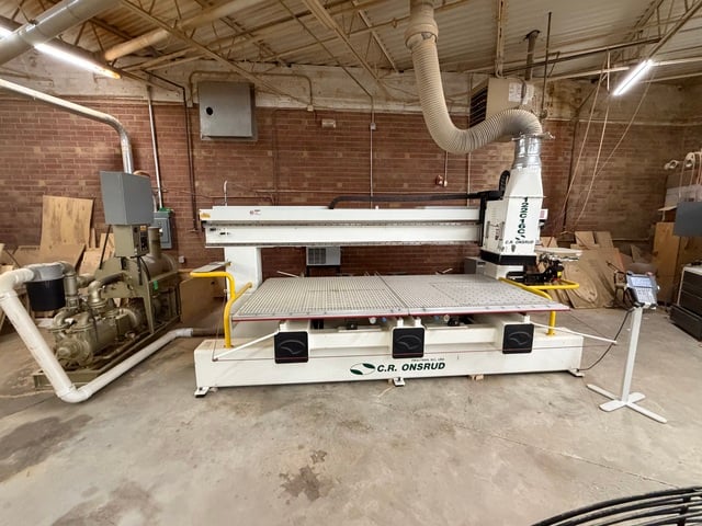 Onsrud #122C16C, CNC Router, 5' x 10' table, (2) 5' x 5' tables, vacuum pump, boring block, C-axis, Fanuc - Image 8