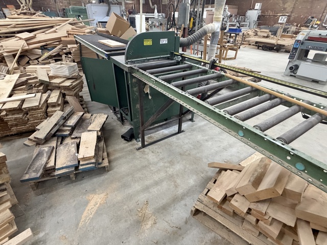 24" Whirlwind, Chop Saw, 10' infeed, 10' outfeed with stops, 10 HP - Image 1