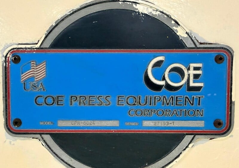 6,000 Lb. Coe Press Equipment #CPR-6024, Motorized Reel, 24" width, 60" outside dimensions, 16"-21" ID, 480 V. - Image 4
