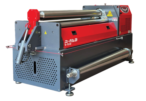RMT #R-FAB-5-512, hydraulic 4 roll plate bending roll, PLC control, tiltable side rolls, cone bending, new - Image 1