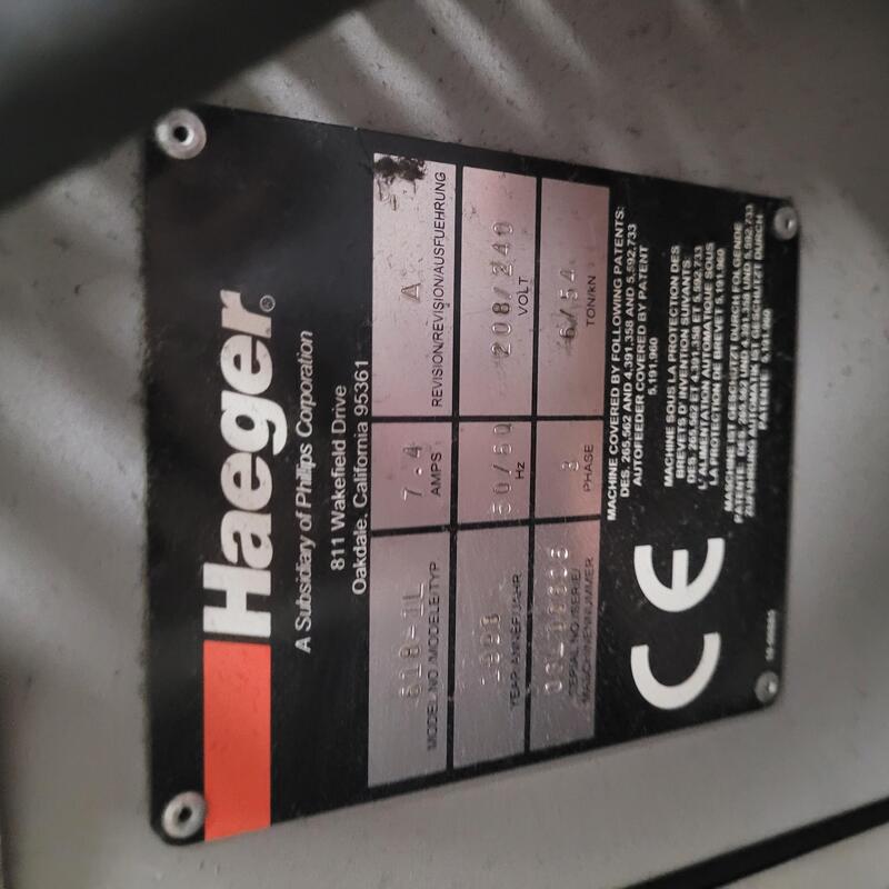 6 Ton, Haeger #618, insertion press, 8" stroke, 18" throat, M2-M12 fastener range, 3 Ph., S/N 06L00606, 1998 - Image 5