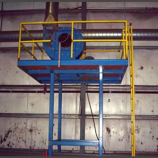Twin City, Centrifugal Blower, 16.5" inlet, 15" x 16" top outlet, 15" wide housing, mounted on 9' x 9' deck - Image 2