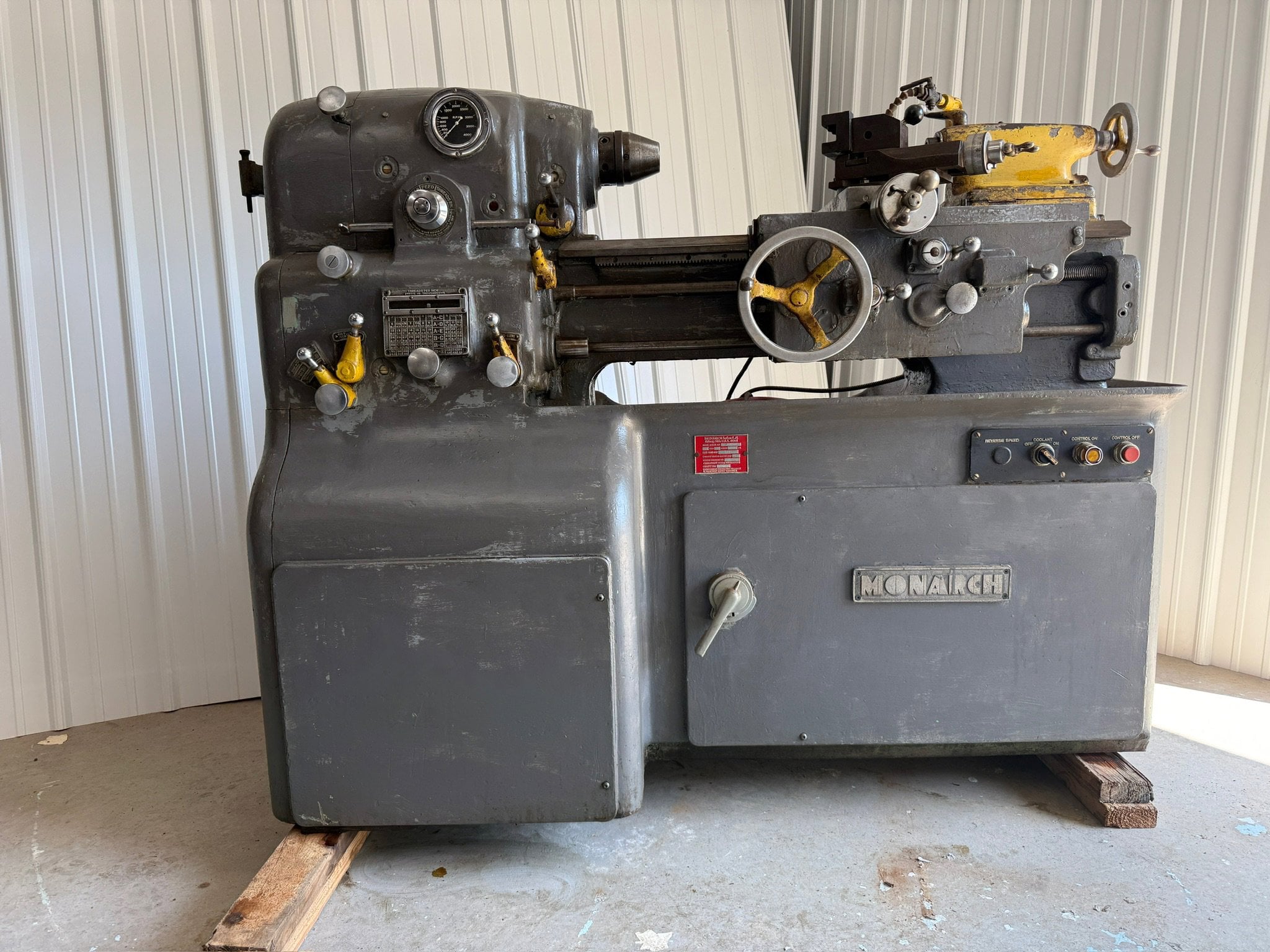 12-1/2" x 20" Monarch #10EE, toolroom lathe, 460 V., 3 Ph., 1964 - Image 1
