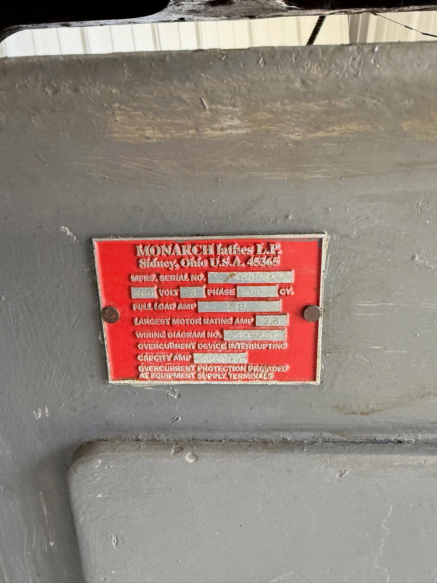 12-1/2" x 20" Monarch #10EE, toolroom lathe, 460 V., 3 Ph., 1964 - Image 4
