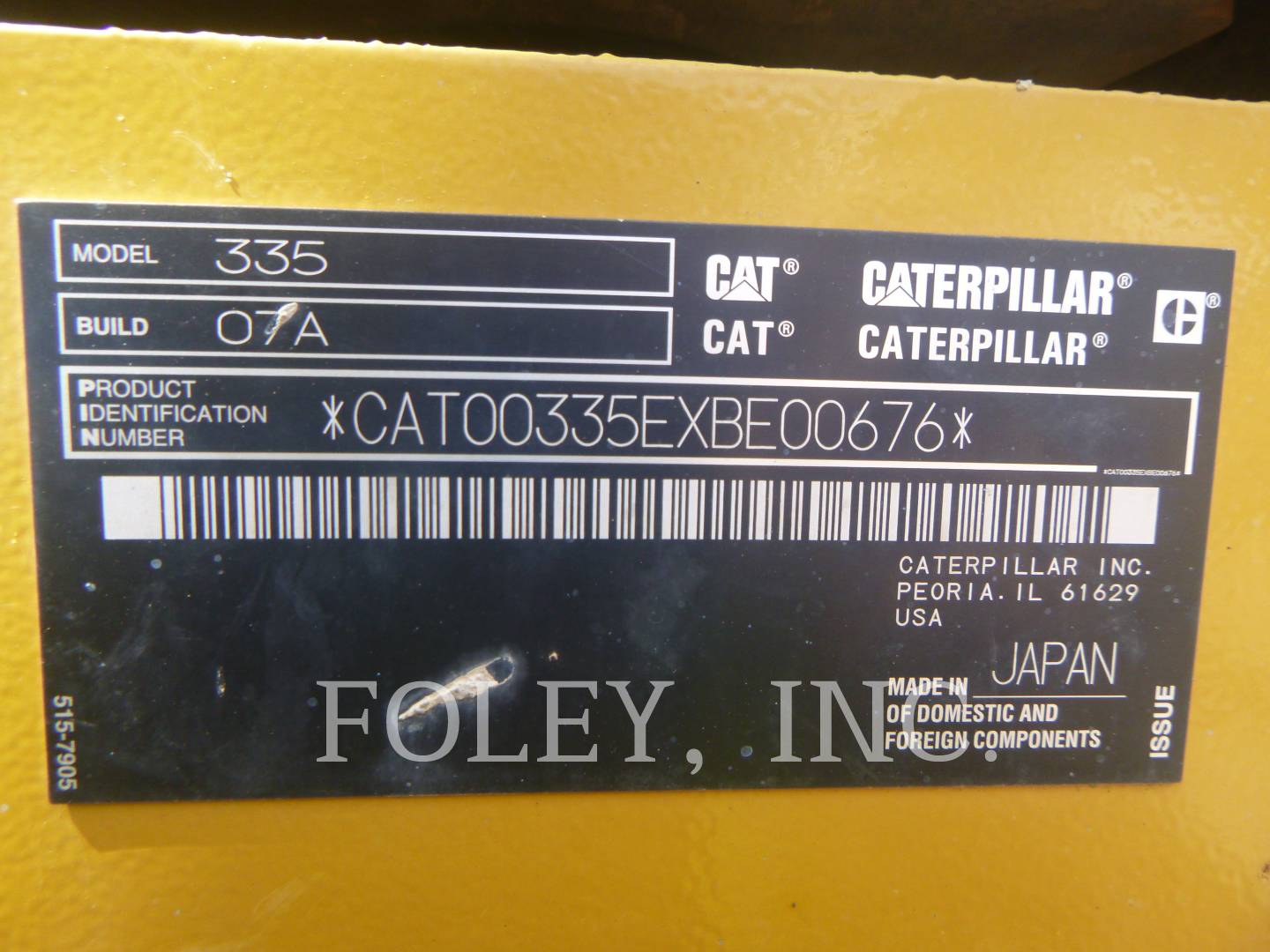 Caterpillar 335-07, 4117 hours, S/N: XBE00676, 2022 - Image 6