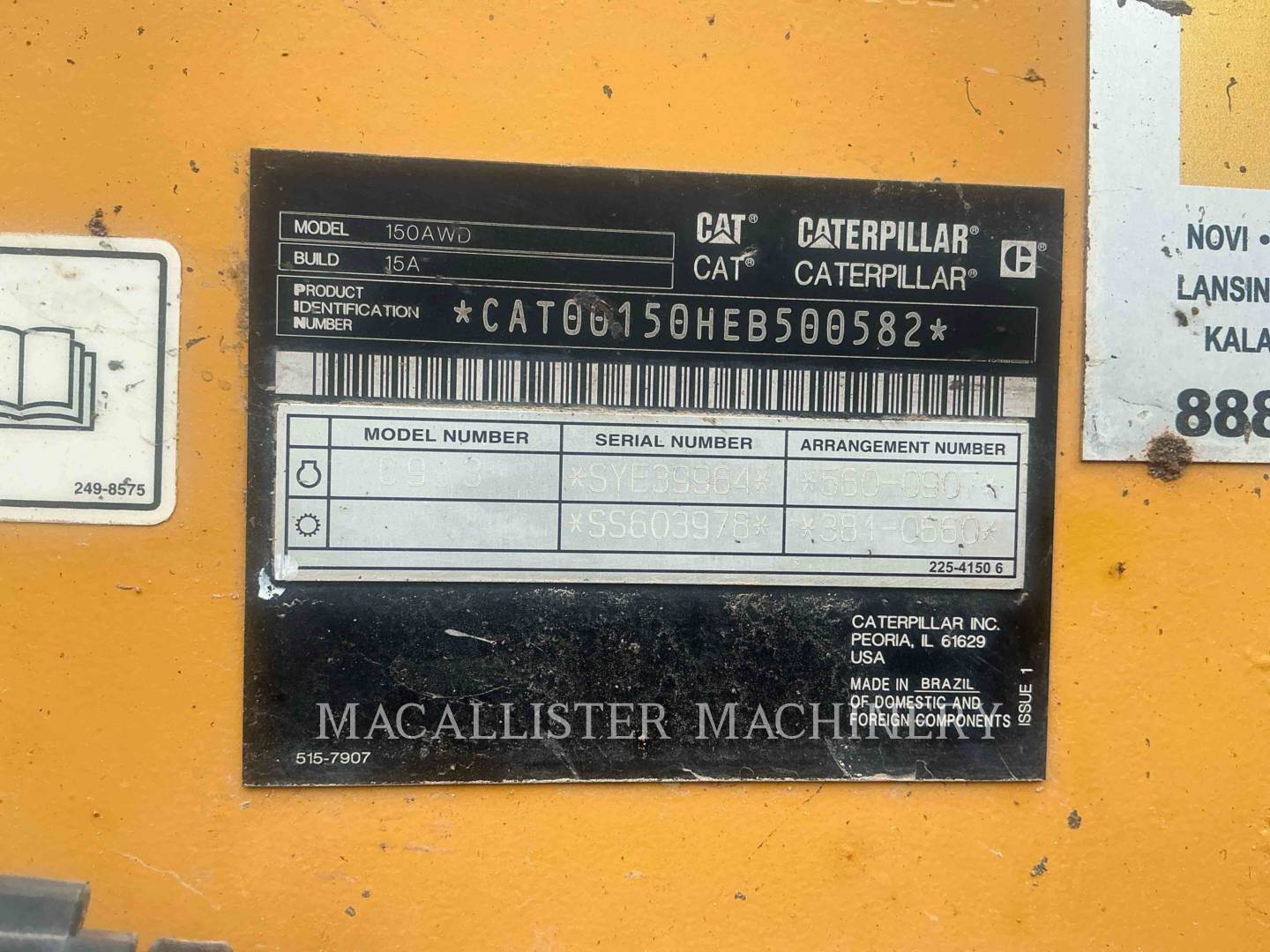 Caterpillar 150 AWDZ2, Motor Grader, 4833 hours, S/N: EB500582, 2021 - Image 6