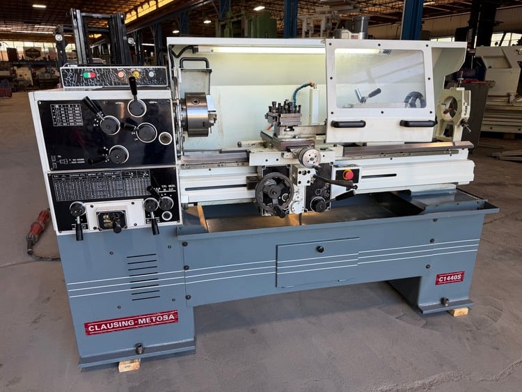 14" x 40" Clausing Metosa #C1440S, toolroom lathe, 8" swing over cross slide, 3-jaw chuck, chip pan, 4 KW - Image 2