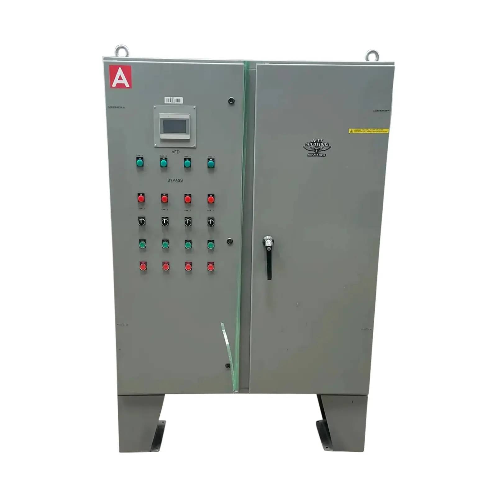 Jett Solutions, VFD Control Center, (4) Schneider Electric ATV212HD15N4 drives, (4) Square D motor starters - Image 1