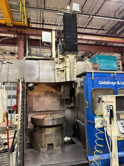 42" Giddings & Lewis #36-VTC, CNC Vertical Turning Center, 37" work height under rail, 50 HP, (2) 4-jaw - Image 1