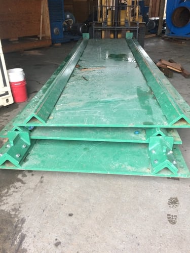 1" Steel Plate, 6' width x 20' L, 4,900 lb. per sheet, 6" x 6" x 1" attached angle iron, (3 available) - Image 4