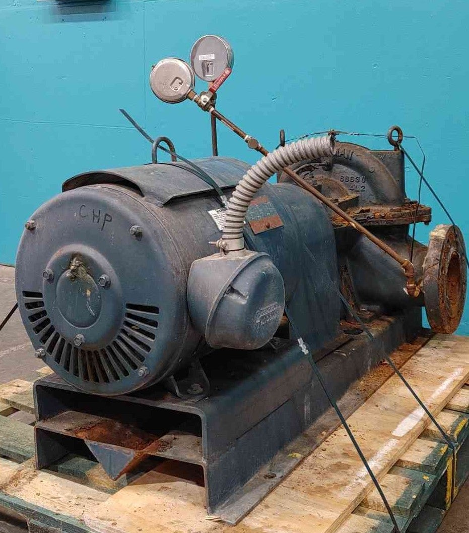 Weinman, split case centrifugal pump, Lincoln 30 HP motor, 230/460 V., 3 Phase, dual gauges - Image 3