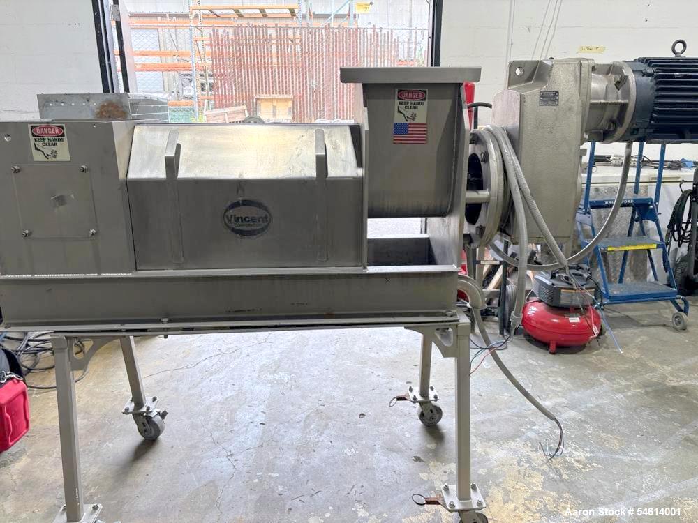 Vincent #CP-6, horizontal Dewatering Screw Press, 6" diameter x 32" screw, 300-1,000 lb./hr., 20 RPM, 5 HP - Image 2