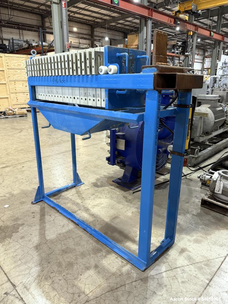 24" x 24" ACS, plate and frame filter press, 20 polypropylene plates, hydraulic plate closing, cake discharge - Image 2
