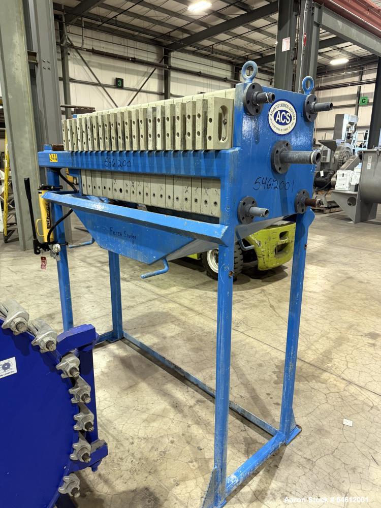 24" x 24" ACS, plate and frame filter press, 20 polypropylene plates, hydraulic plate closing, cake discharge - Image 4