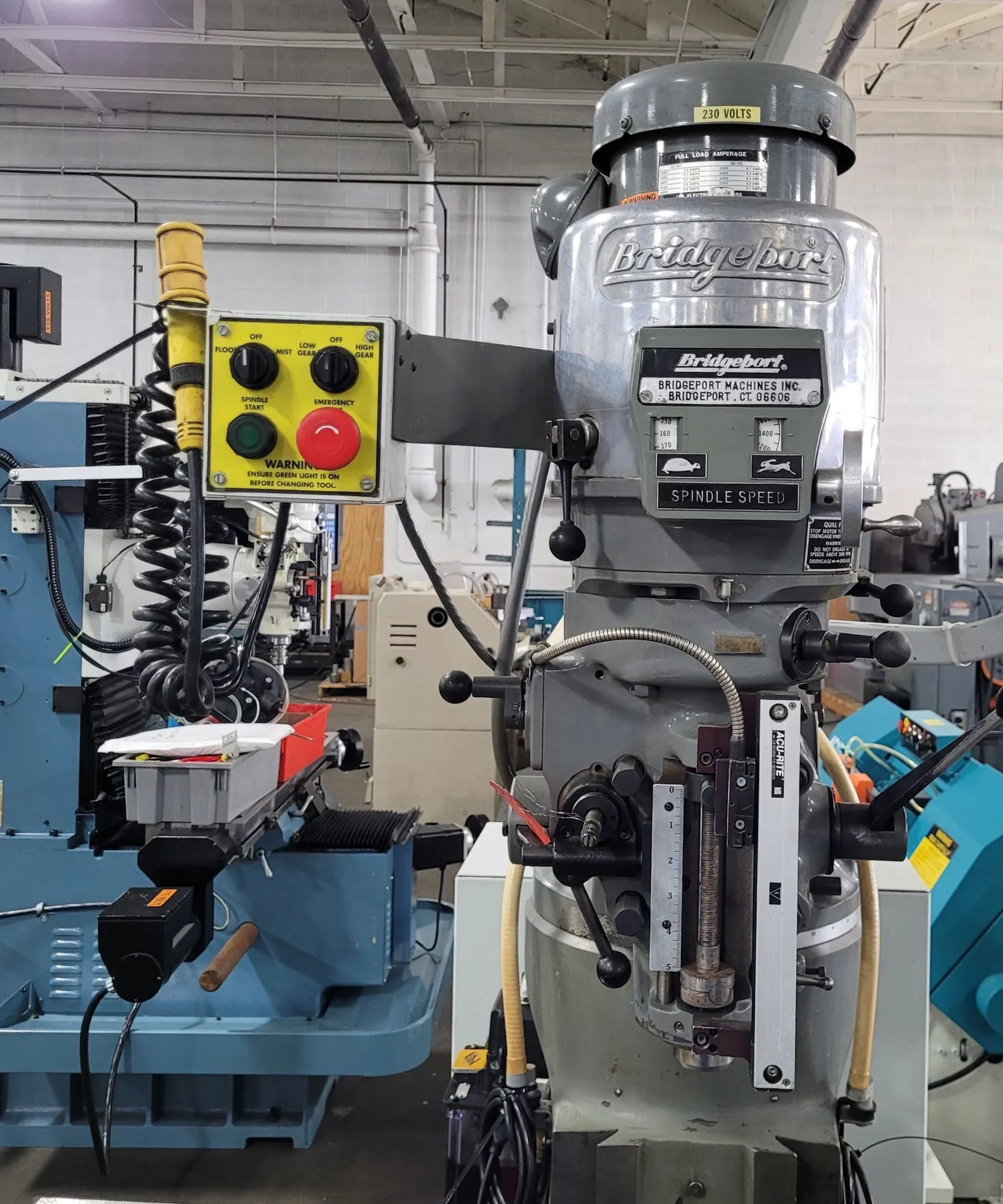 Bridgeport #EZ-Trak-DX, Series 1 CNC vertical mill, 9" x 48" table, 2 HP, 33-1/2" X, 12" Y, 14" Z, 60-4200 - Image 6