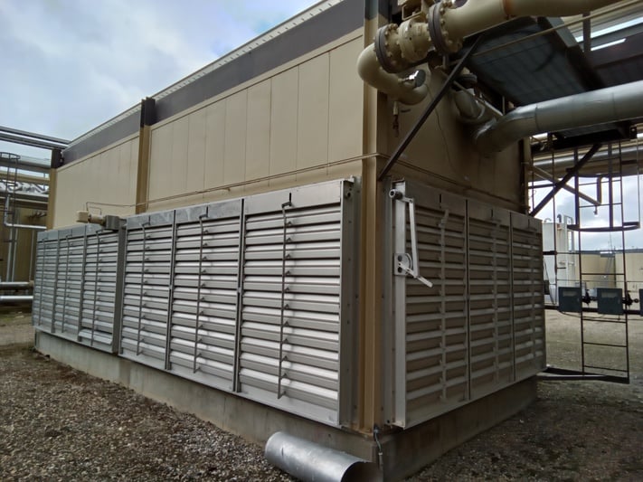 655 psi, Exchanger Industries, Ariel process cooler, 3 sets of finned tubes, 28' x 14' skid - Image 2