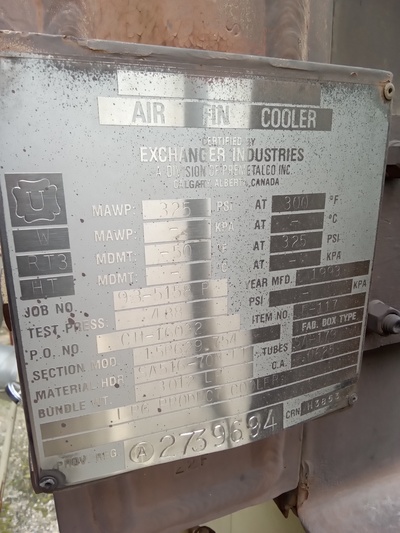 655 psi, Exchanger Industries, Ariel process cooler, 3 sets of finned tubes, 28' x 14' skid - Image 6
