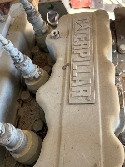 145 HP Geminis #H302, reciprocating compressor, 2-stages, Caterpillar 3306 NG engine, Air X 48EH cooler, 1315 - Image 6