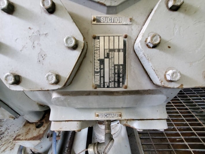 400 HP Ariel #JGJ/2, reciprocating compressor, 2-stages, Waukesha F18GL NG engine, Air-X-Changers 84VI - Image 8