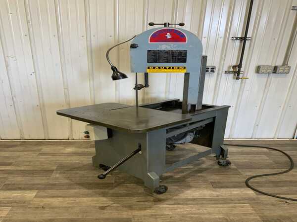 8-1/2" x 14" Roll-In #EF1459, vertical band saw, 120" x 3/4" blade, 30" x 18-1/2" table, 1 HP - Image 1