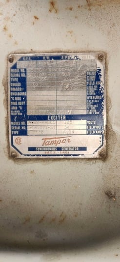 125 KW Tamper #8503GY-3M80DC-AM, natural gas generator set, 480 Volts, 3-phase, Waukesha 817 GU engine - Image 4