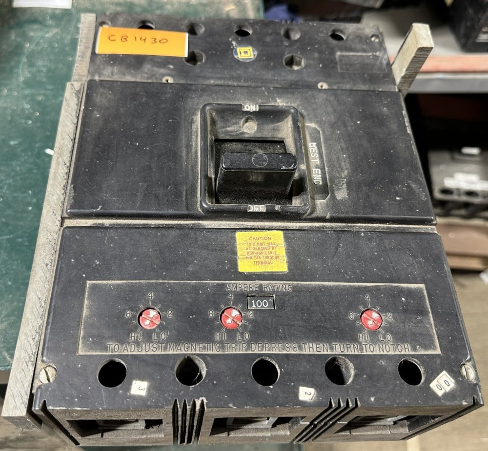 Square D Co., Adjustable Trip Circuit Breaker, 3-Pole, 400A Max. Frame, 600 VAC / 250VDC, Rating Dial HI/LO - Image 3