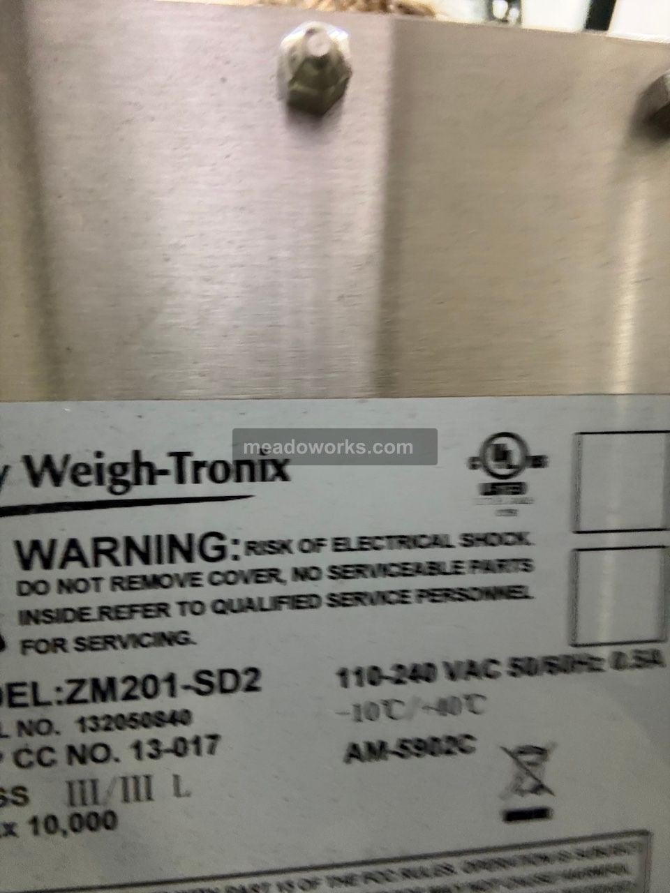 5,000 lb. Avery Weigh-Tronix #ZM201-SD2, Floor Scale, digital indicator, 110-240 V. - Image 4
