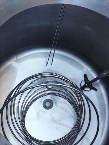 198 gallon Lee Industries #750L-DBT, Stainless Steel Agitated Pressure Tank, 44" diameter x 20" straight - Image 6