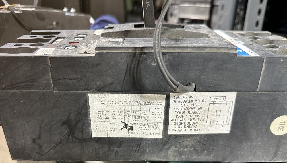 General Electric, TYPE TFJ Series, Thermal-Magnetic Adjustable Trip, 3-Pole, 150A Frame, 600VAC/250VDC Max. - Image 2