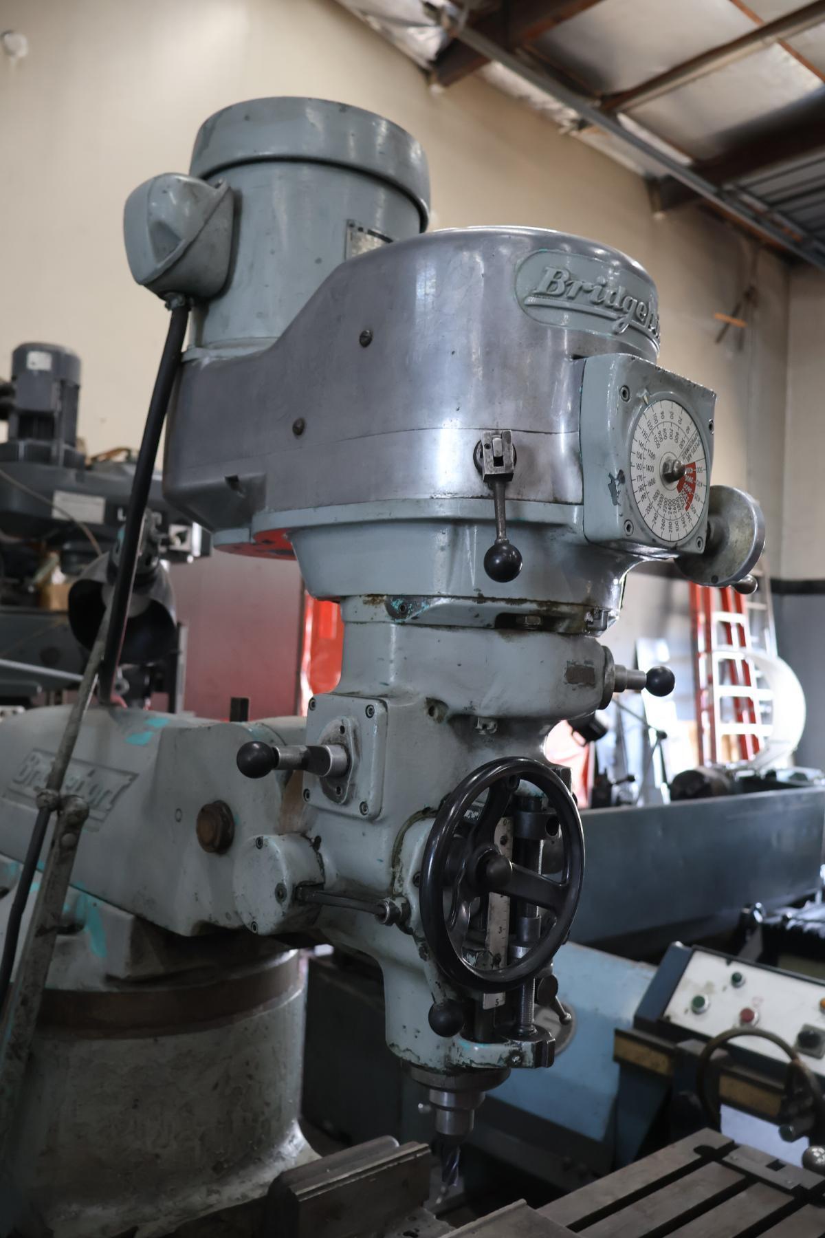 Bridgeport, vertical mill, 40" x9" tbl., 1 -1/2 HP, 32" X, 12" Y, 15" Z, 60-4200 RPM, R-8, 2J head, X-axis - Image 6