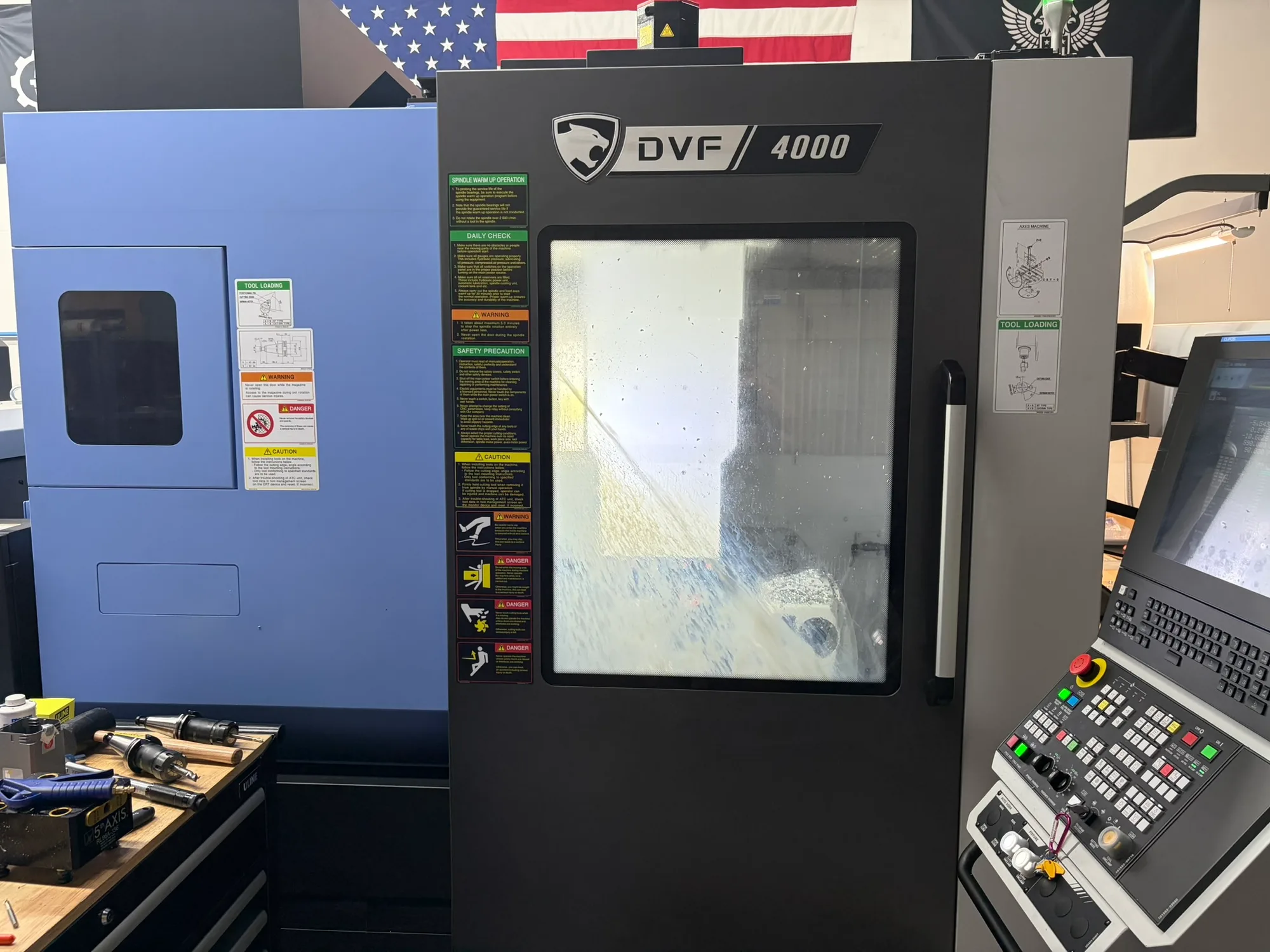 DN Solutions #DVF-4000, 5-Axis CNC Vertical Machining Center, 24.4" X, 17.3" Y, 16.9" Z, 15000 RPM, CAT 40 - Image 1