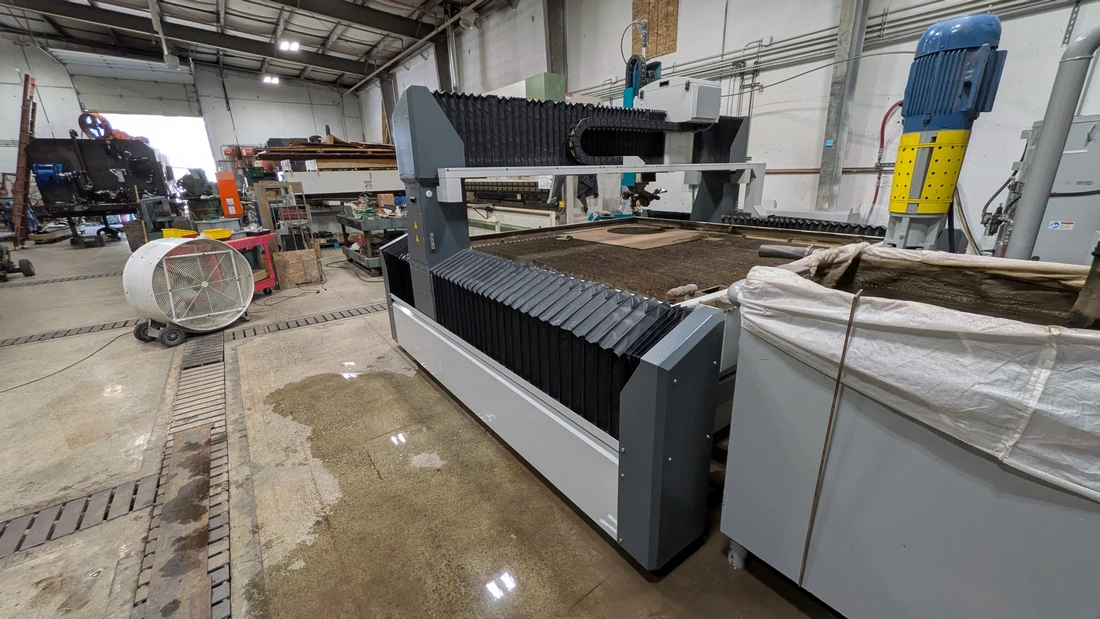 Flow #Mach-500-2020-XD, Waterjet, 6.5' x 6.5' table, 50 HP pump, 87,000 psi, XD 5-Axis cutting head, 460 - Image 6