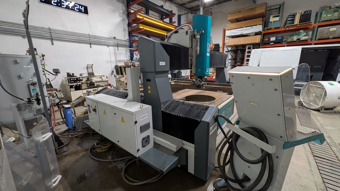 Flow #Mach-500-2020-XD, Waterjet, 6.5' x 6.5' table, 50 HP pump, 87,000 psi, XD 5-Axis cutting head, 460 - Image 8